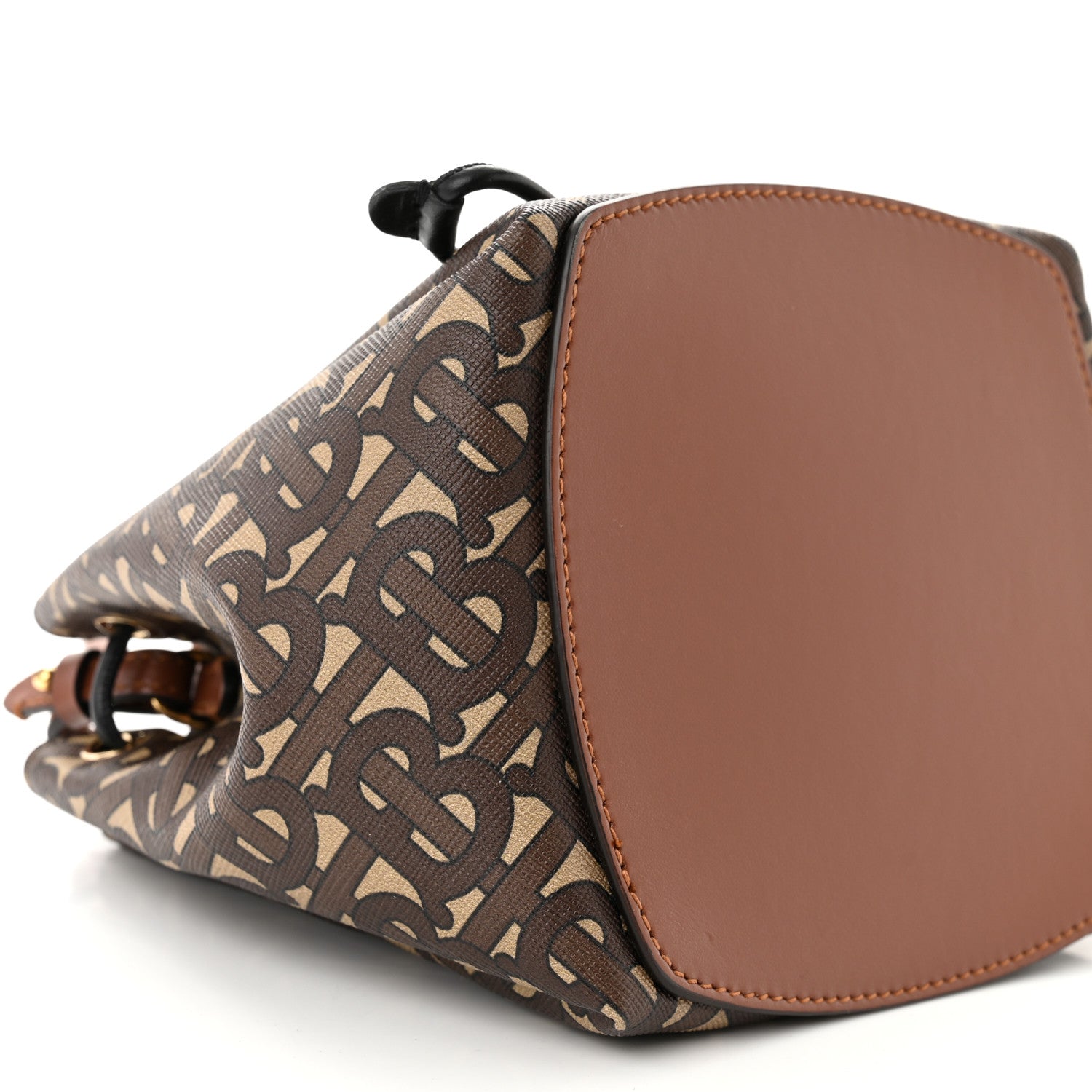 Burberry E-canvas Monogram TB Bucket Bag Bridle Brown 8 of 9