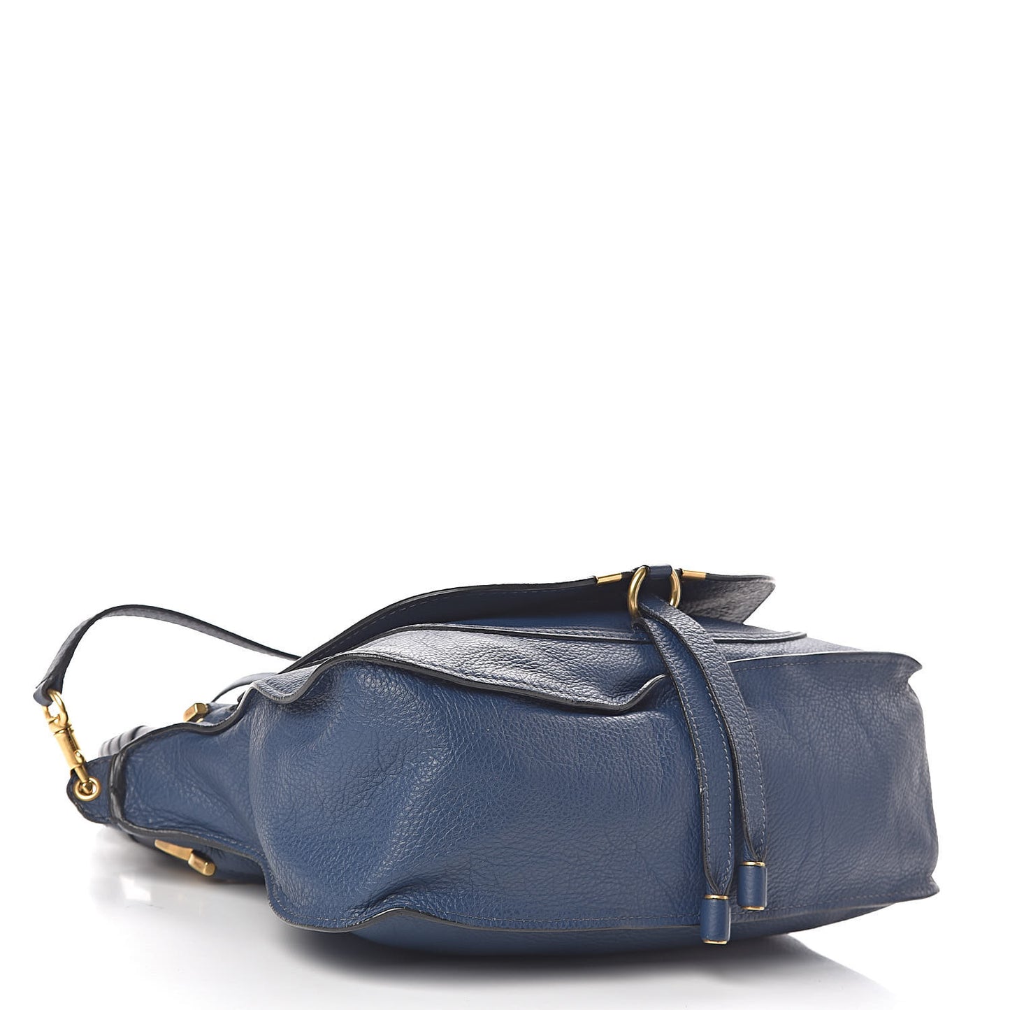 Calfskin Medium Marcie Satchel Royal Navy