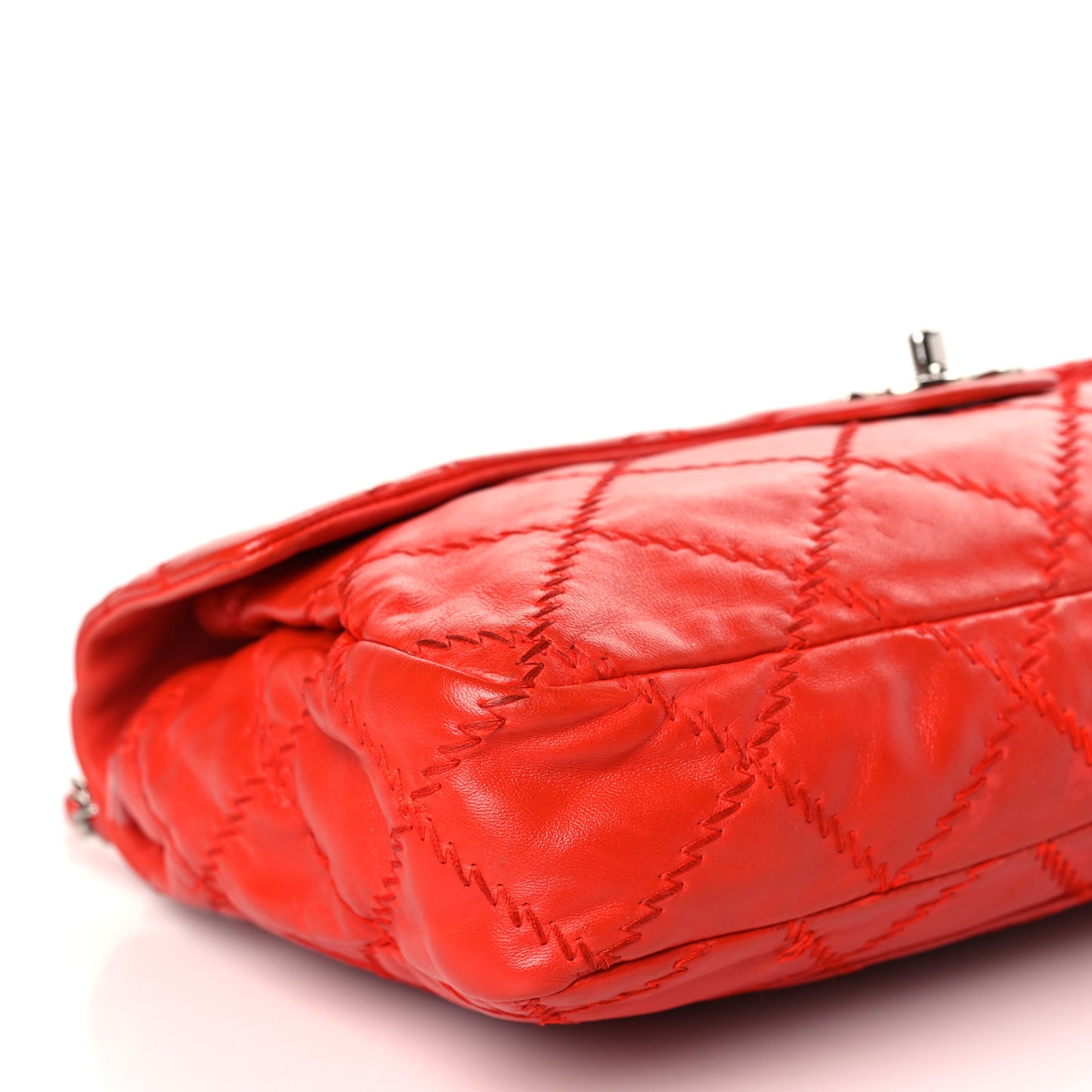 Calfskin Ultimate Stitch Large Flap Red