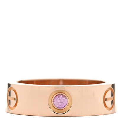 Cartier 18K Pink Gold Pink Sapphire 5.5mm LOVE Ring 52 6 1 of 5