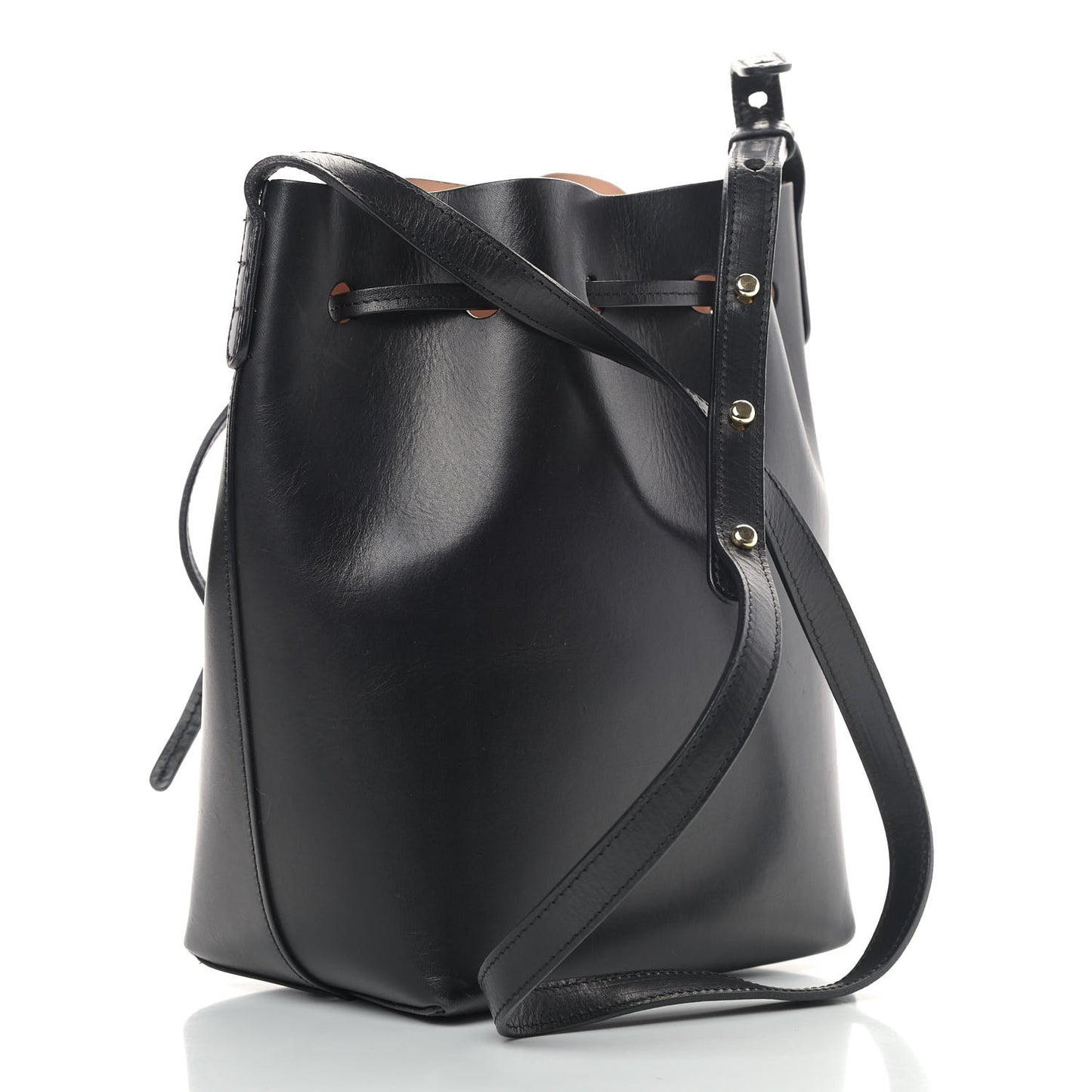 Calfskin Mini Bucket Bag Black Ballerina