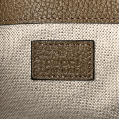 Gucci Piuma Calfskin Jumbo GG Embossed Double Buckle Backpack Good Taupe 6 of 8