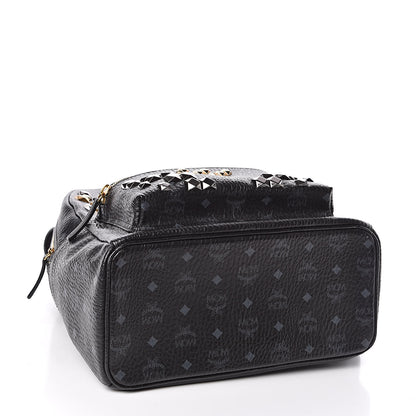 MCM Visetos Studded Medium Stark M Backpack Black 4 of 9