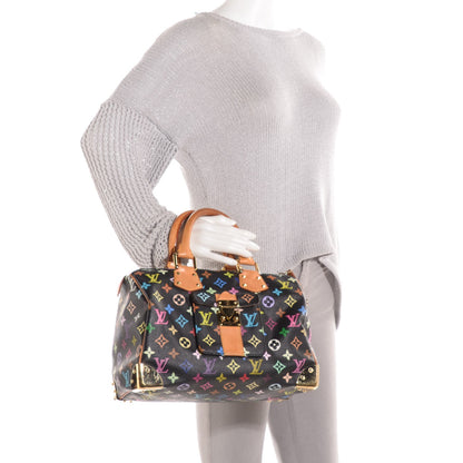 Louis Vuitton Monogram Multicolor Speedy 30 Black 2 of 7