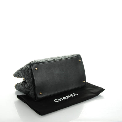Chanel Calfskin Quilted Small Chain Me Tote Black 4 of 7