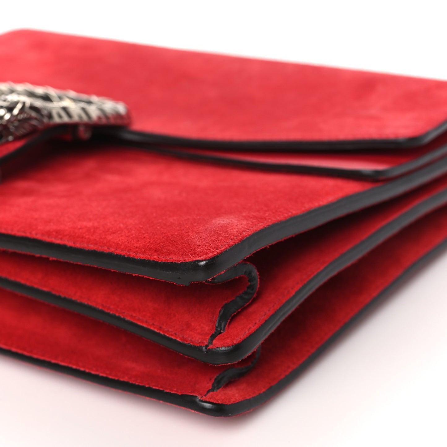 Suede Vitello Velvet Medium Dionysus Shoulder Bag Vulcanic Red
