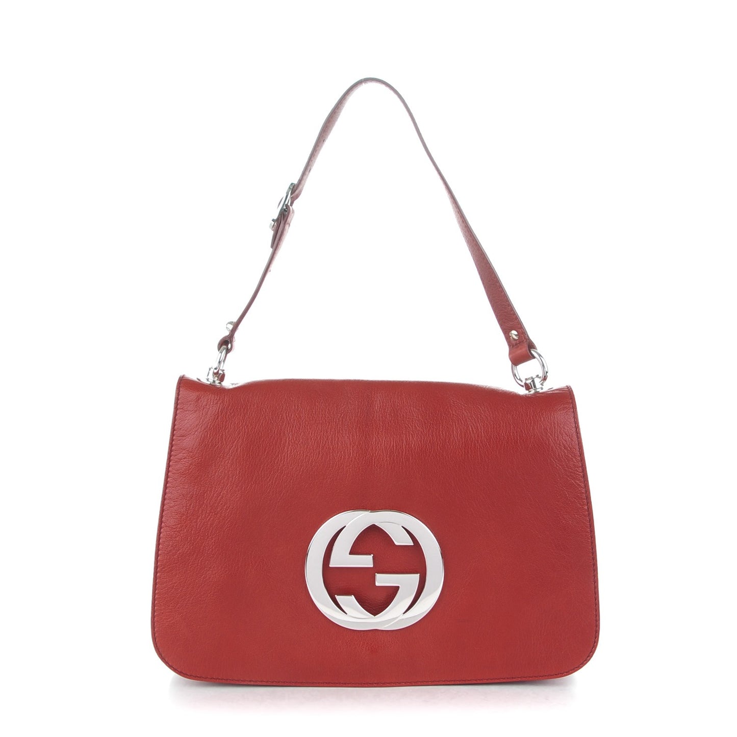 Calfskin Blondie Medium Flap Red