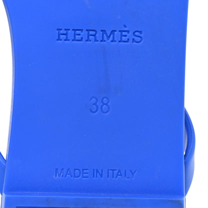Hermes Rubber Womens Egerie Sandals 38 Bleu Outremer 8 of 10