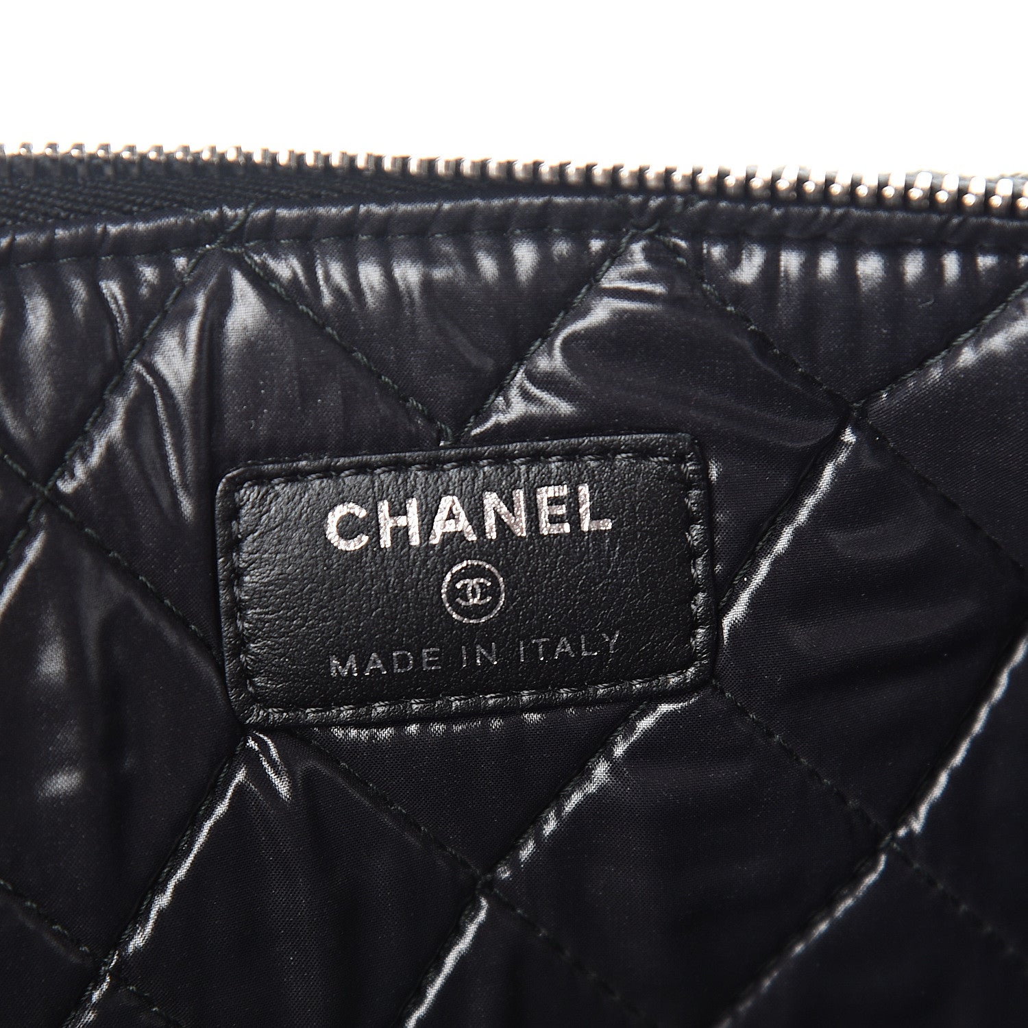 Chanel Tweed CC Medium Cosmetic Case Grey Black 5 of 7