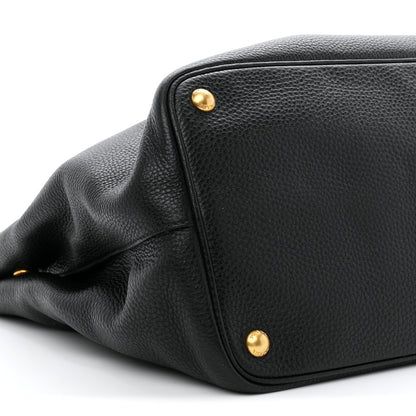 Prada Vitello Daino Tote Black 10 of 11