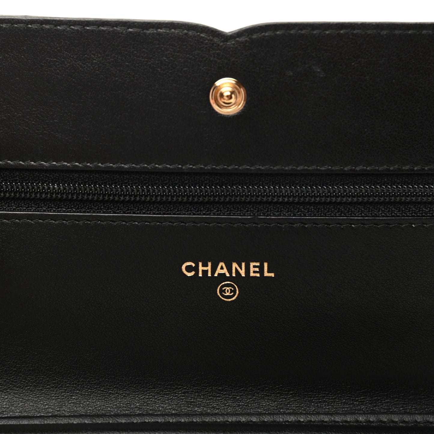 Caviar Quilted CC Filigree Wallet On Chain WOC Black