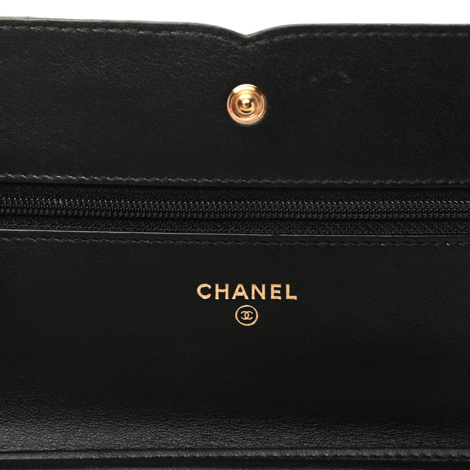 Chanel Caviar Quilted CC Filigree Wallet On Chain WOC Black 6 of 9