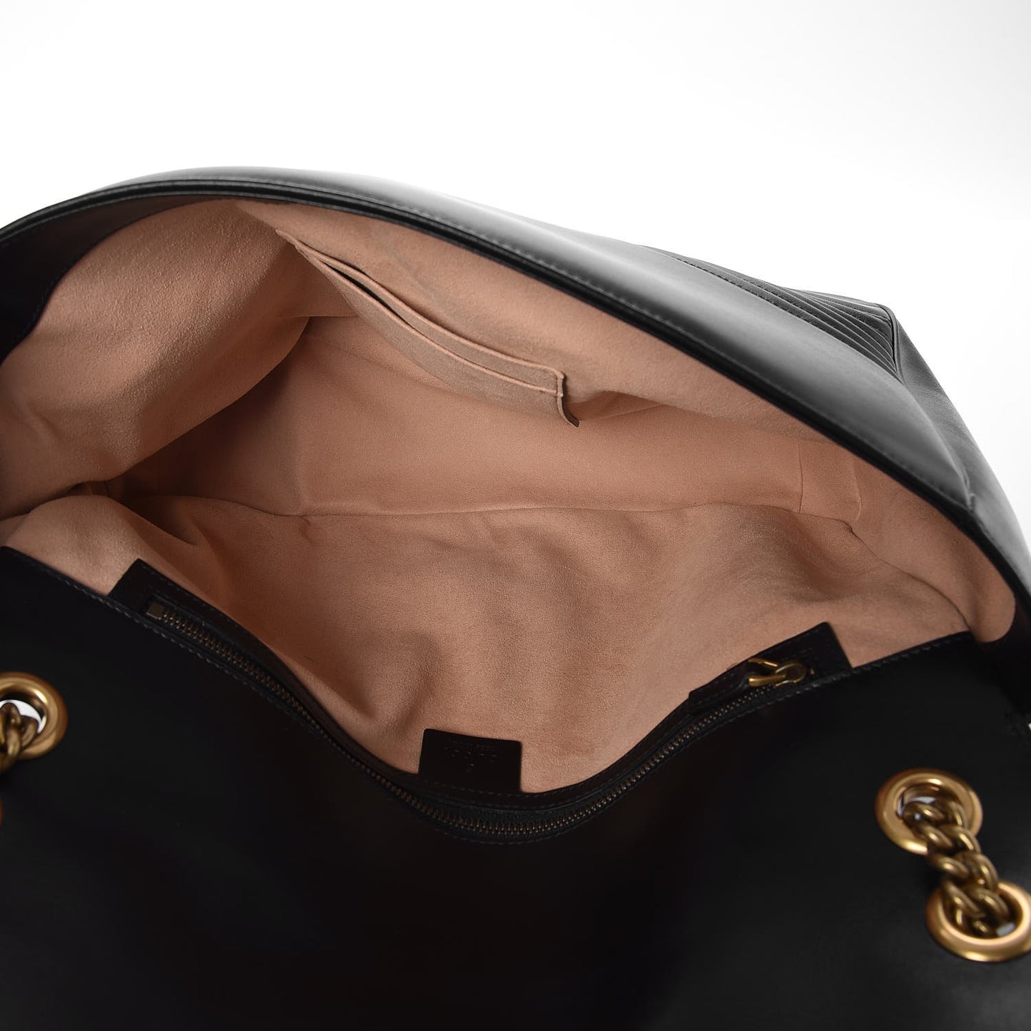 Calfskin Matelasse Large GG Marmont Shoulder Bag Black