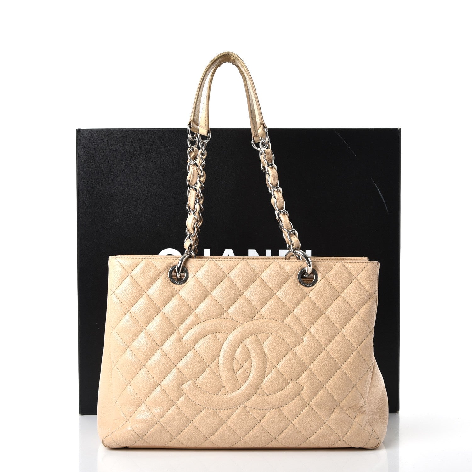 Chanel Caviar Quilted Grand Shopping Tote GST Beige Clair 33 of 33