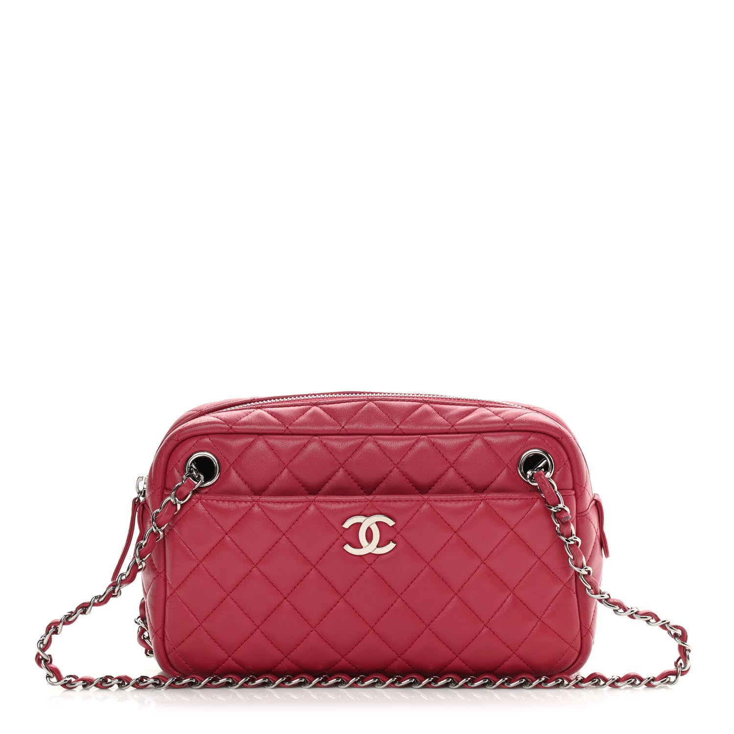 Chanel Lambskin Quilted Camera Case Pink 1 of 16
