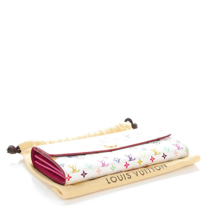 Louis Vuitton Monogram Multicolor Sarah Wallet White Eglantine 4 of 8