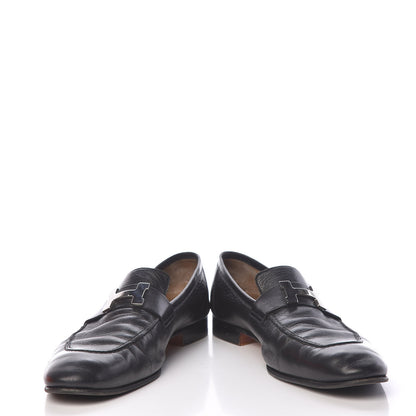 Hermes Goatskin Mens Paris Loafers 43 Black 5 of 20