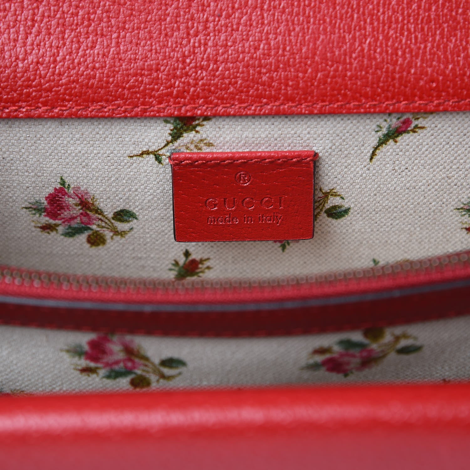 Gucci Calfskin Web Floral Embroidered Small Dionysus Shoulder Bag Hibiscus Red 6 of 9