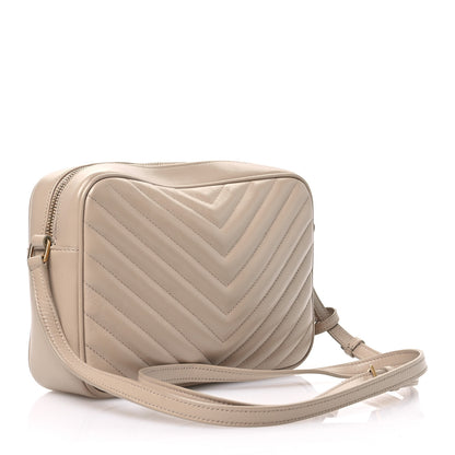 Saint Laurent Calfskin Matelasse Monogram Lou Camera Bag Dark Beige 3 of 11