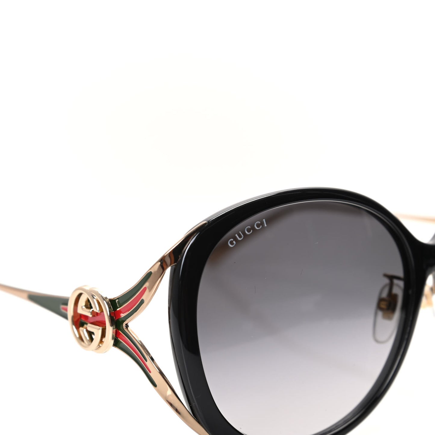 Round Frame Injected GG0226SK Sunglasses Black