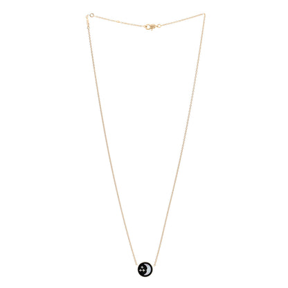 Christian Dior 18K Yellow Gold Diamond Black Onyx Mother of Pearl Rose Celeste Pendant Necklace 4 of 7
