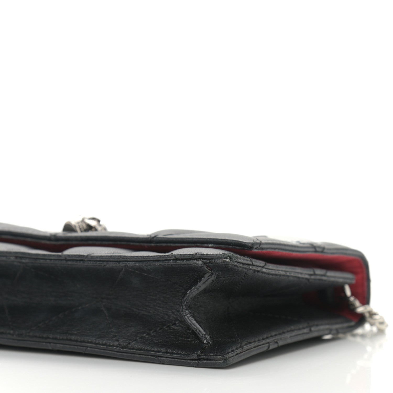Alexander McQueen Calfskin Quilted Graffiti Skull Small Chain Crossbody Bag Black 5 of 8
