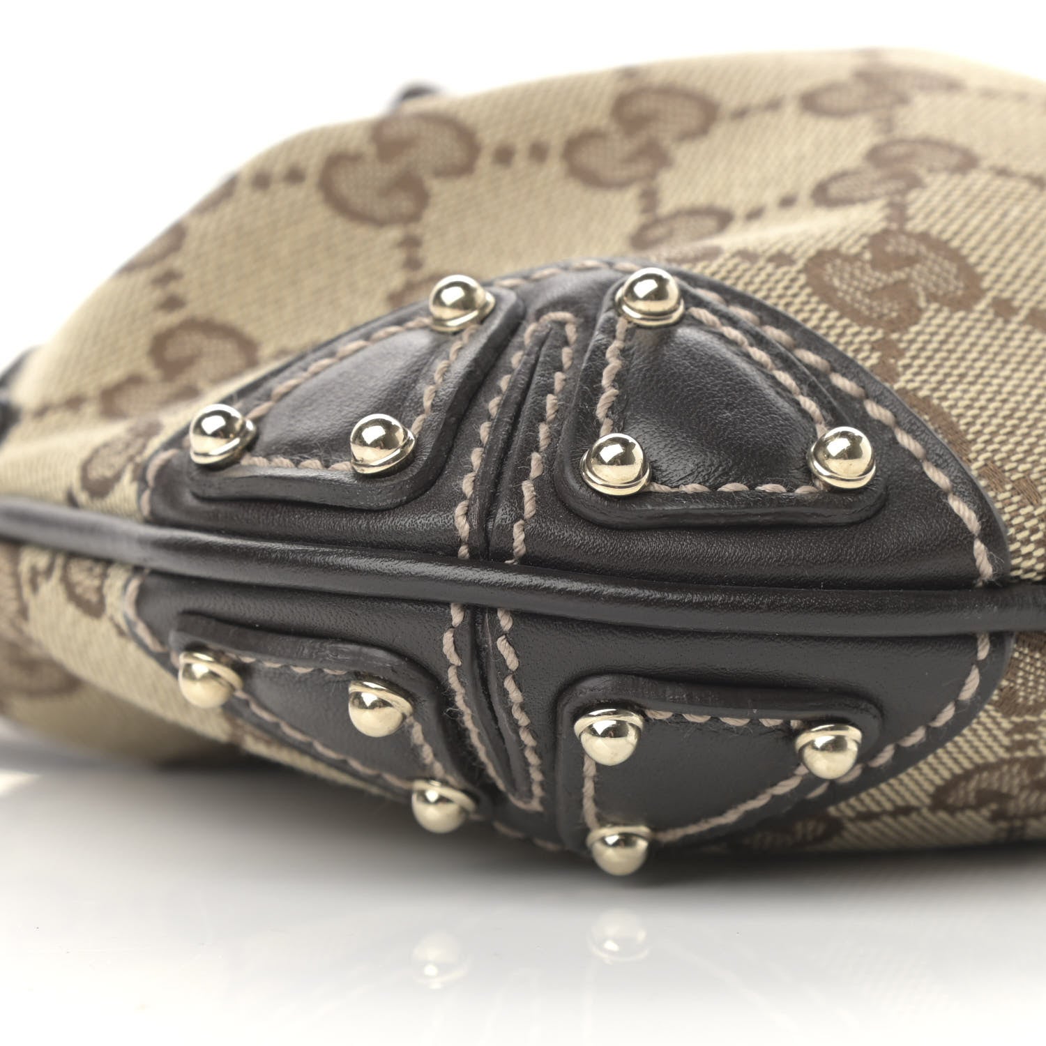 Gucci Monogram Mini Indy Top Handle Bag Dark Brown 9 of 10