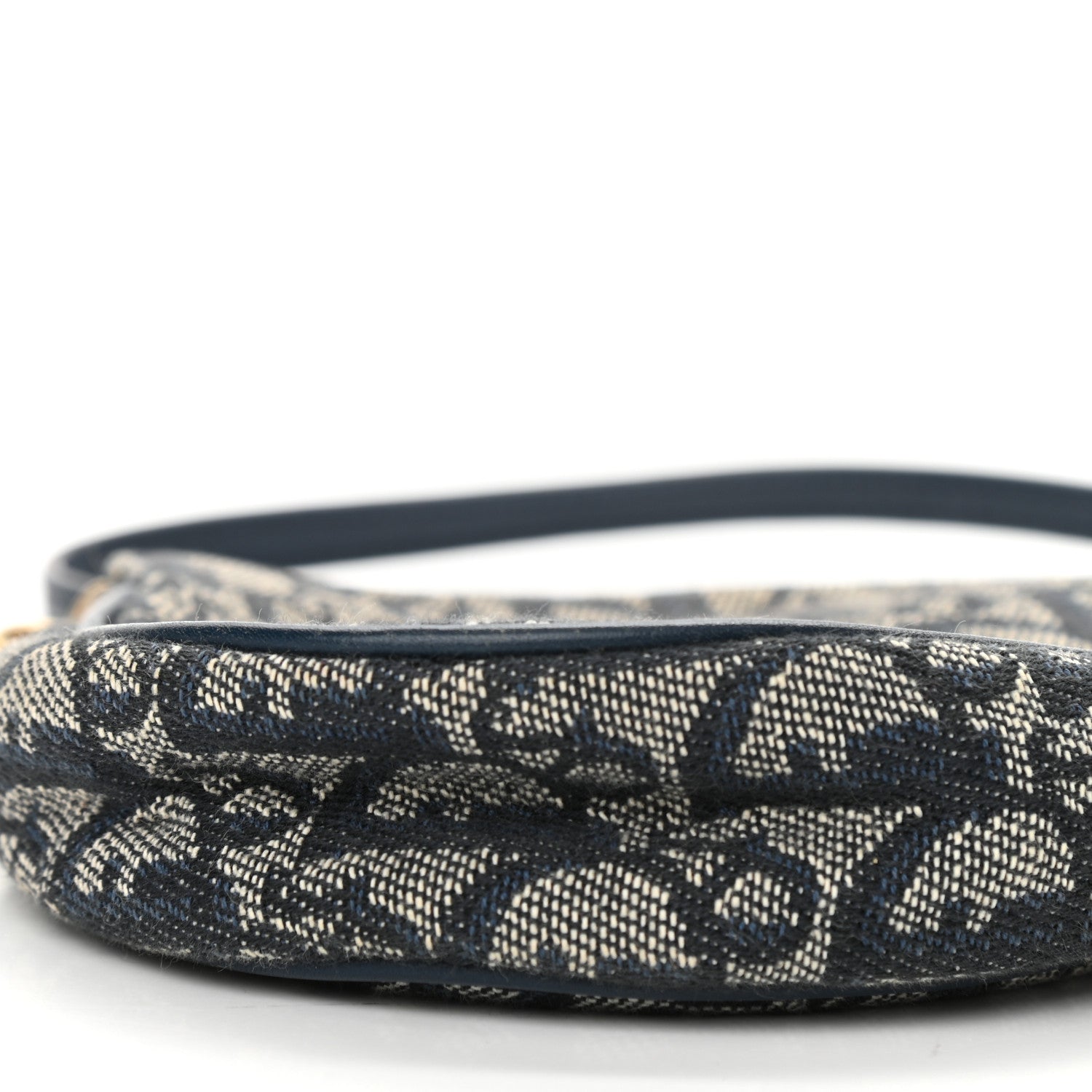 Christian Dior Monogram Mini Saddle Pochette Navy 9 of 10