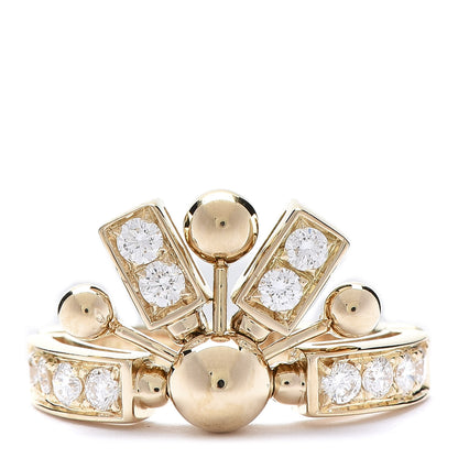 Bulgari 18K Yellow Gold Diamond Astrale Fireworks Ring 49 4.75 1 of 6