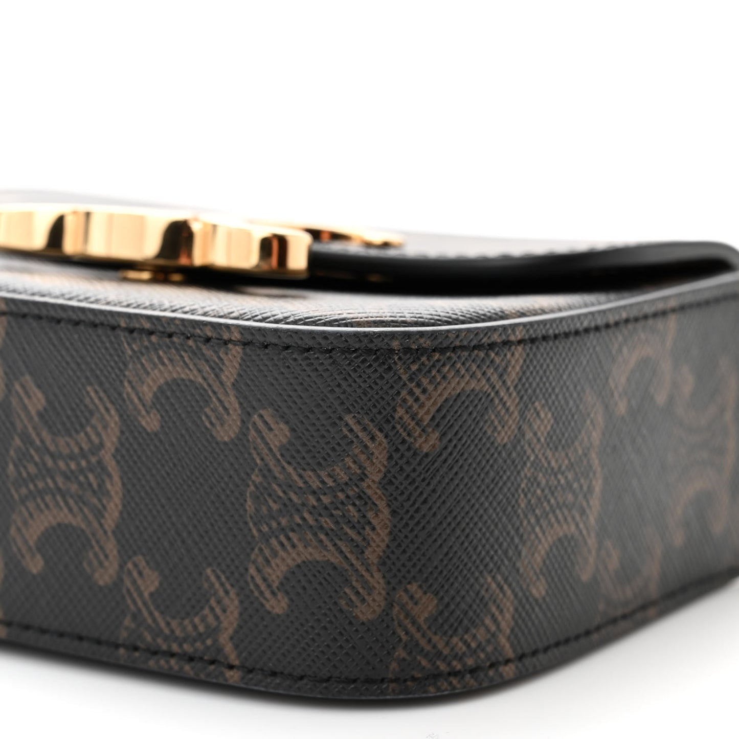 Triomphe Canvas Calfskin Mini Triomphe Tan