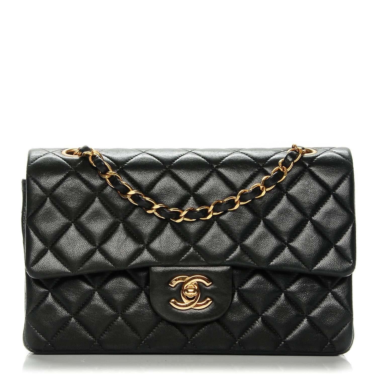 Chanel Lambskin Quilted Small Double Flap Black 1 of 8