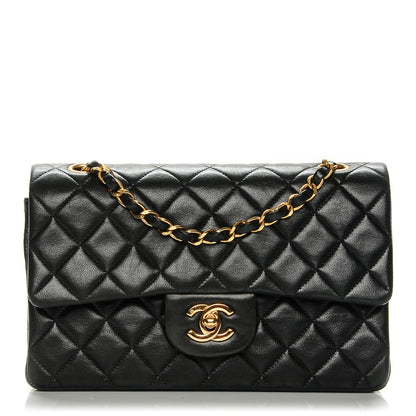 Chanel Lambskin Quilted Small Double Flap Black 1 of 8