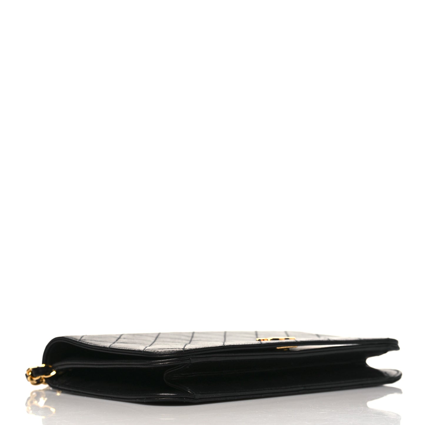 Lambskin Quilted Small Single Flap Bag Black