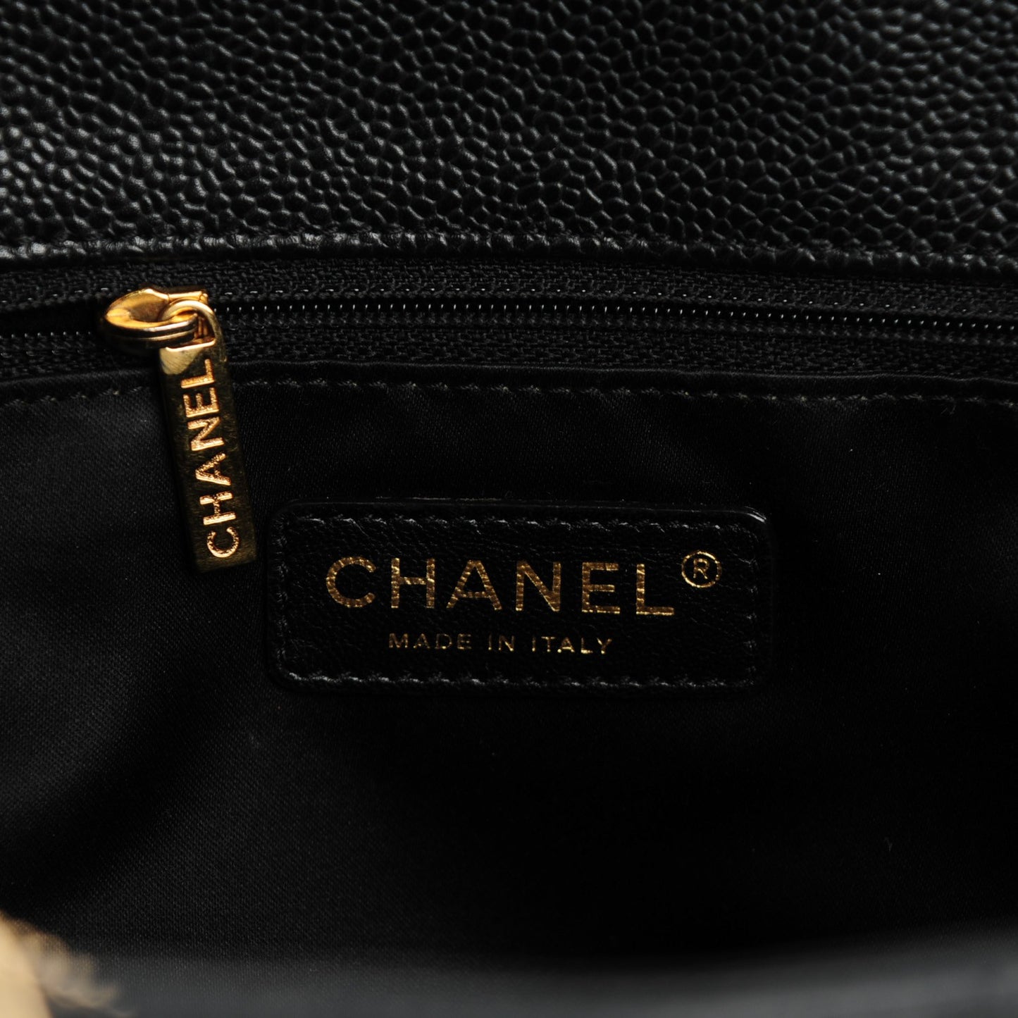 Caviar Quilted Grand Shopping Tote GST Black