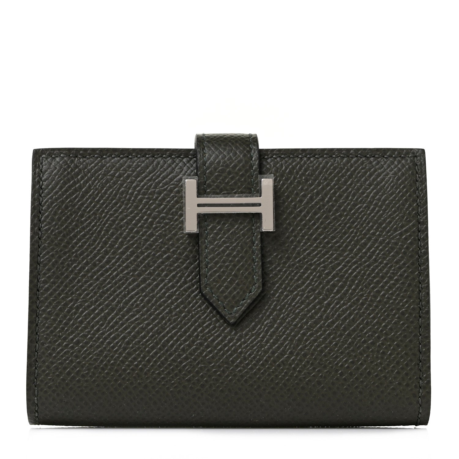 Hermes Epsom Bearn Card Holder Wallet Vert Maquis 1 of 8
