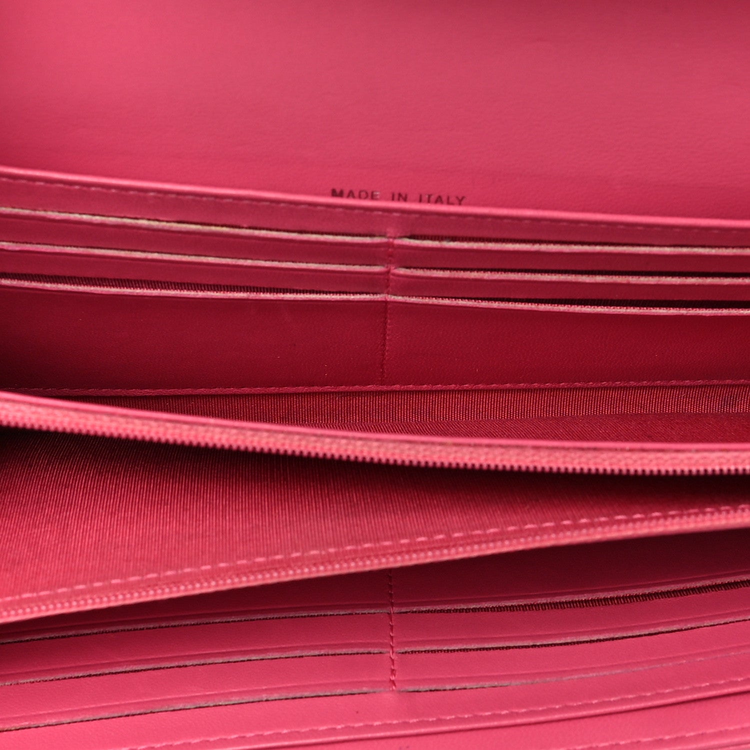 Chanel Lambskin Quilted Boy Flap Wallet Fuchsia 5 of 9