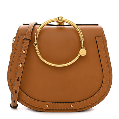 Chloe Calfskin Suede Medium Nile Bracelet Bag Caramel 1 of 10