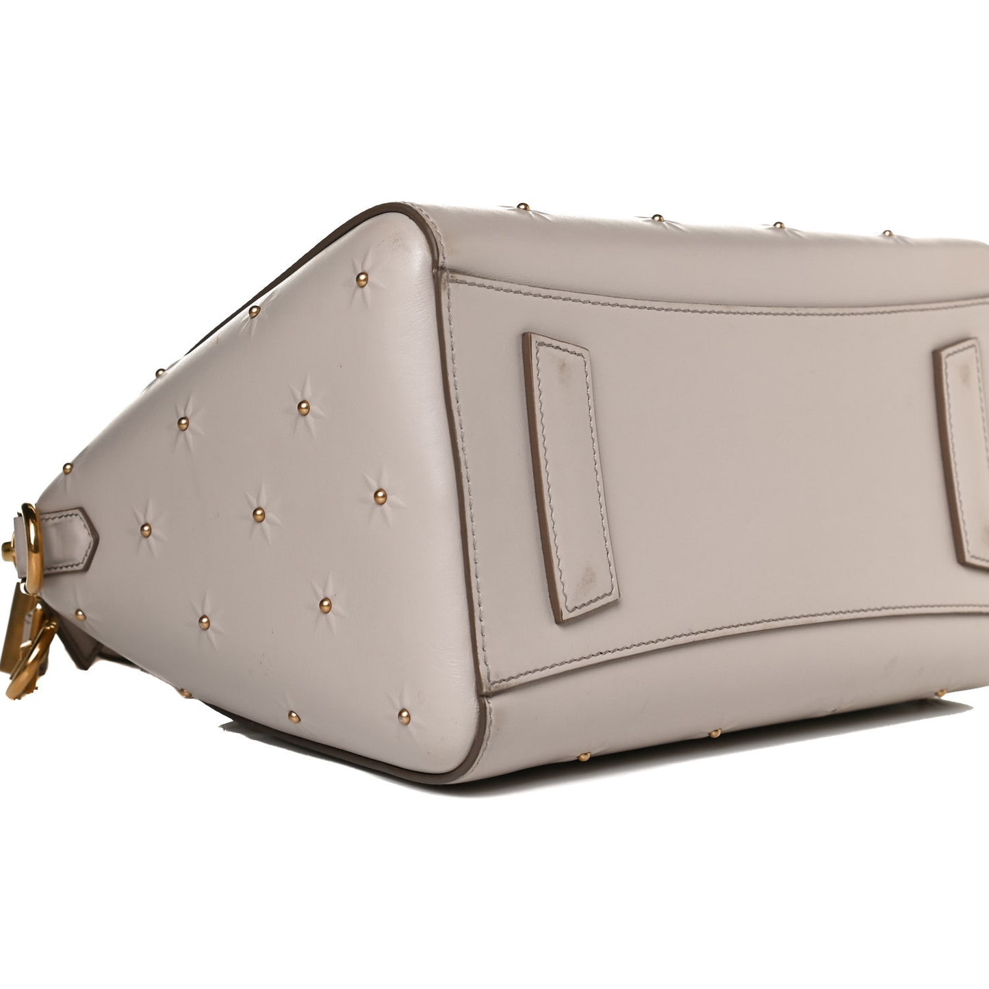 Calfskin Small Studded Antigona Ecru