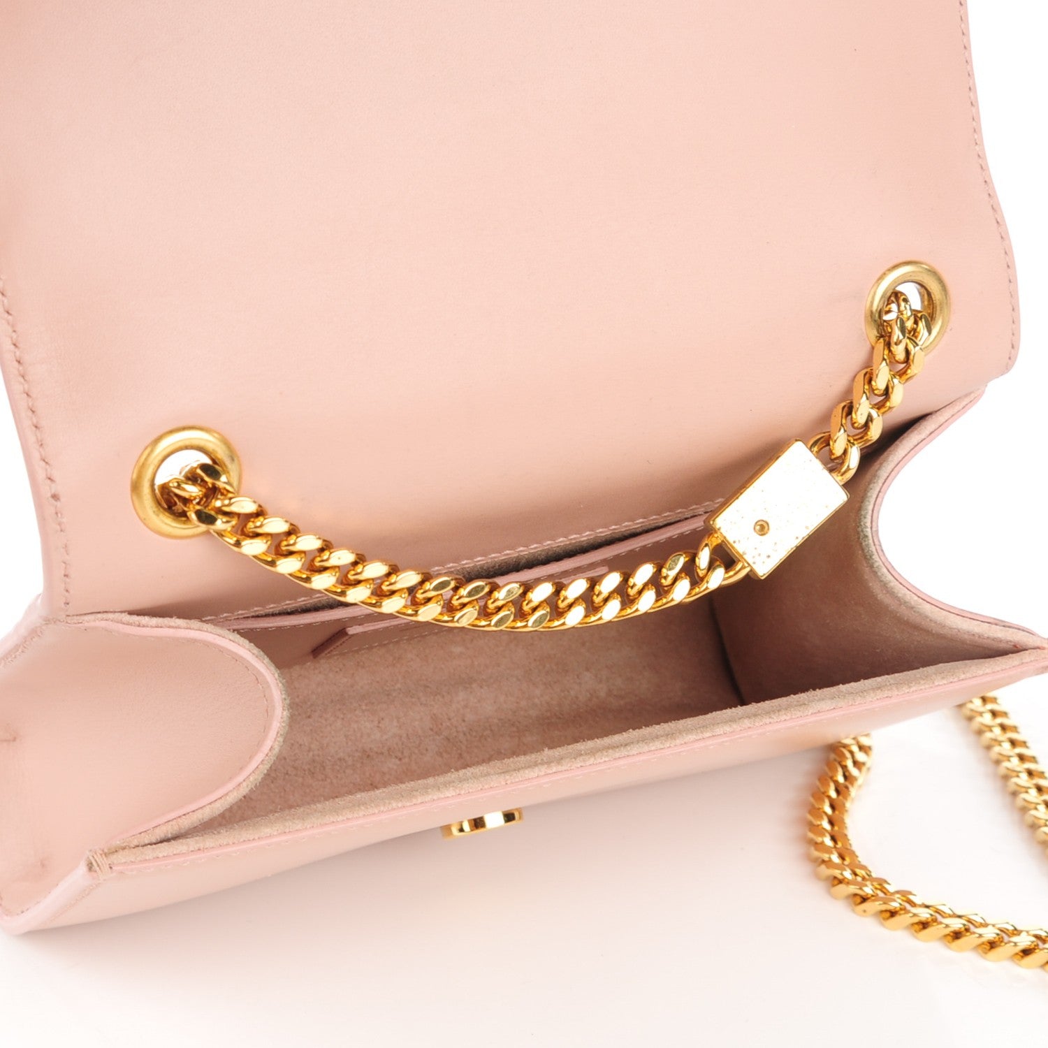 Saint Laurent Calfskin Small Classic Monogram Kate Tassel Satchel Pale Blush 5 of 11