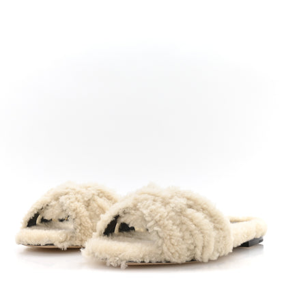 Saint Laurent Shearling Tribute 05mm Sandals 36.5 Naturale 4 of 9