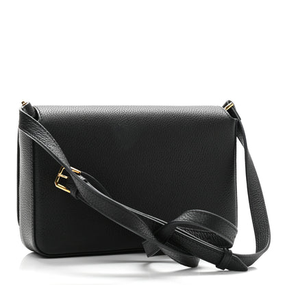 Burberry Grainy Calfskin Vintage Check Hampshire Crossbody Black 3 of 10