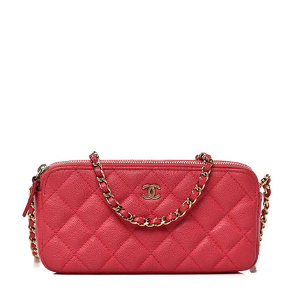 Chanel Caviar Quilted Small Clutch With Chain Pink 1 of 10
