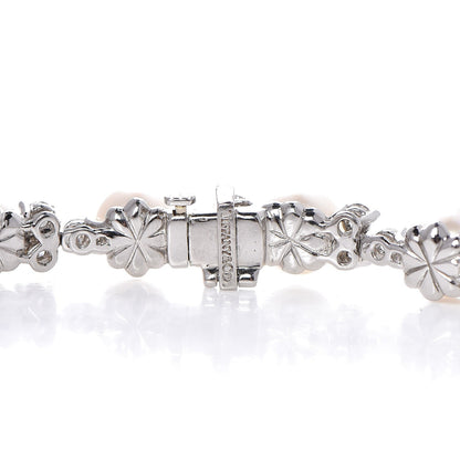 Tiffany Platinum Diamond Akoya Pearl 6.5-7mm Aria Necklace 11 of 13