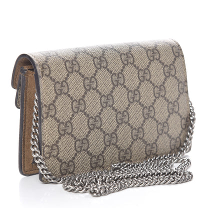 Gucci GG Supreme Monogram Super Mini Dionysus Shoulder Bag Taupe 3 of 11