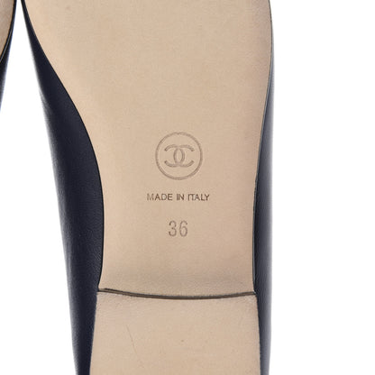 Chanel Lambskin Cap Toe Ballerina Flats 36 Navy 7 of 10