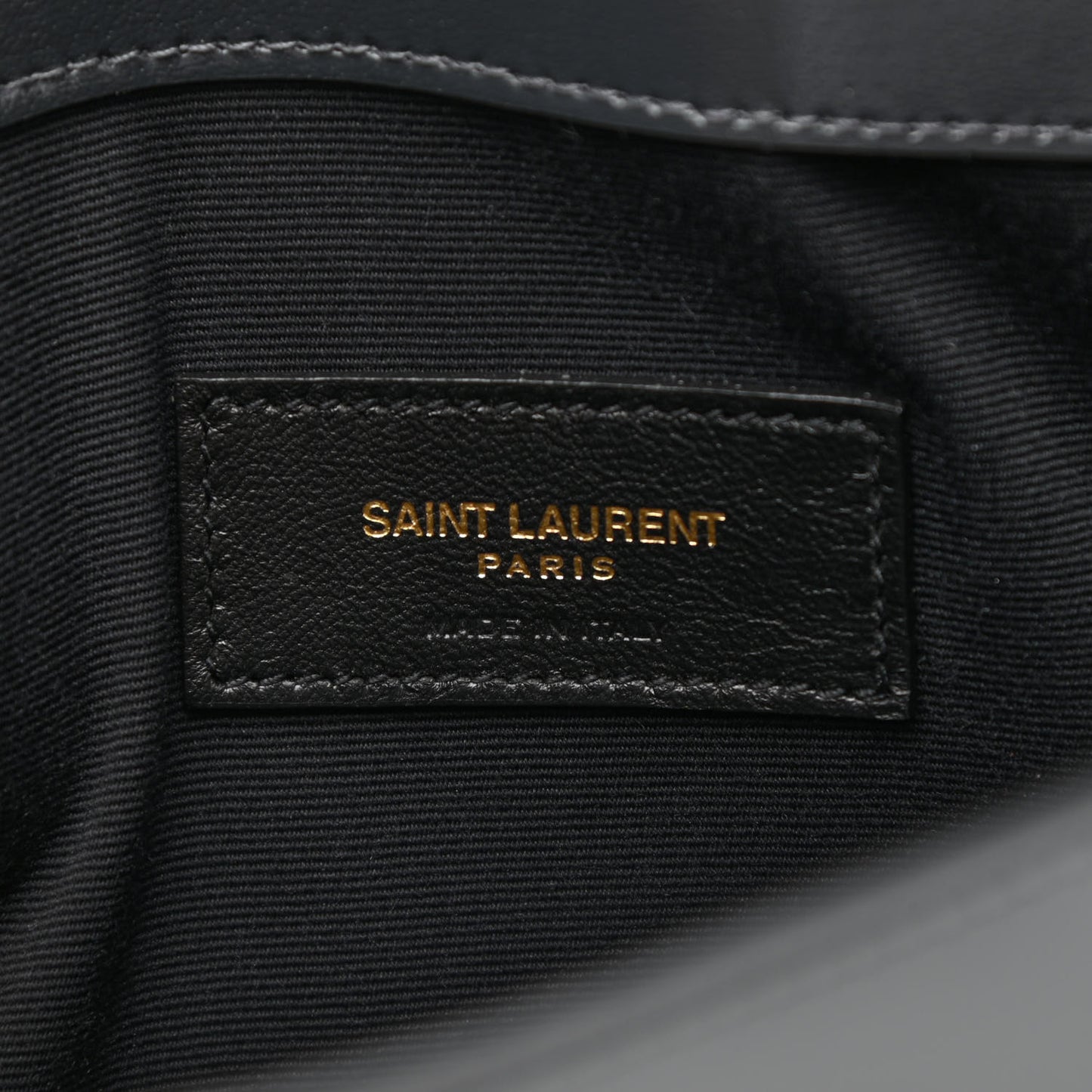 Smooth Shiny Calfskin Uptown Pouch Storm