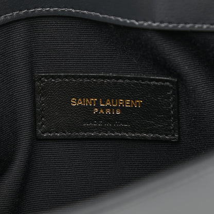 Saint Laurent Smooth Shiny Calfskin Uptown Pouch Storm 6 of 8