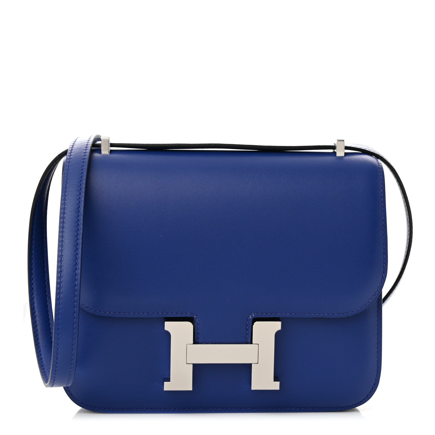 Hermes Tadelakt Constance 18 Bleu Electrique 1 of 11