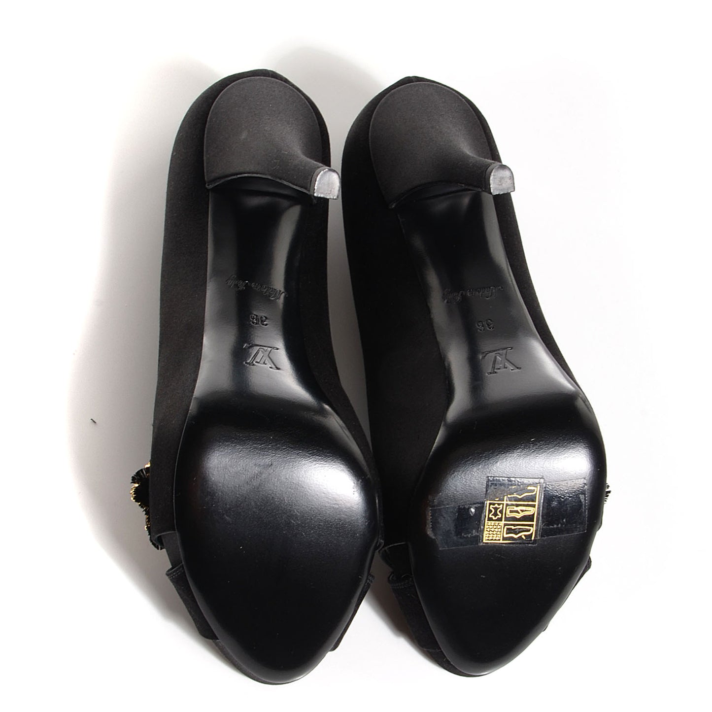 Satin Athen Peep Toe Pumps 36 Black