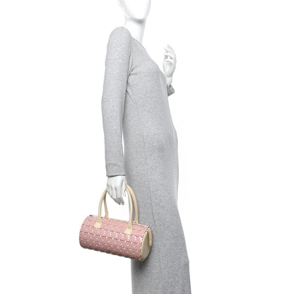 Chanel Lambskin Resin Tile Bowler Pink 2 of 12